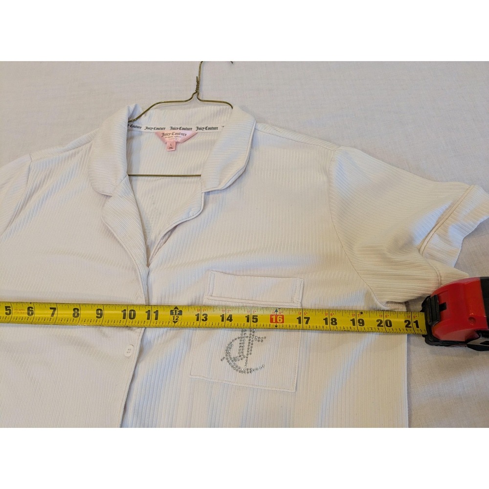 Juicy Couture Sleepwear Shirt Womens L Button Front Short Sleeve Lounge Pajama - Picture 14 of 15